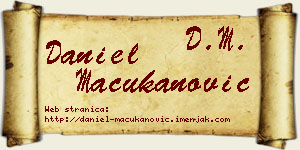 Daniel Mačukanović vizit kartica
